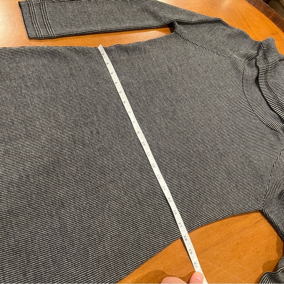 Toad & Co Merino Wool Uptown Sweater Dress Gray/Black Large Cowl Long-Sleeve - Picture 9 of 16